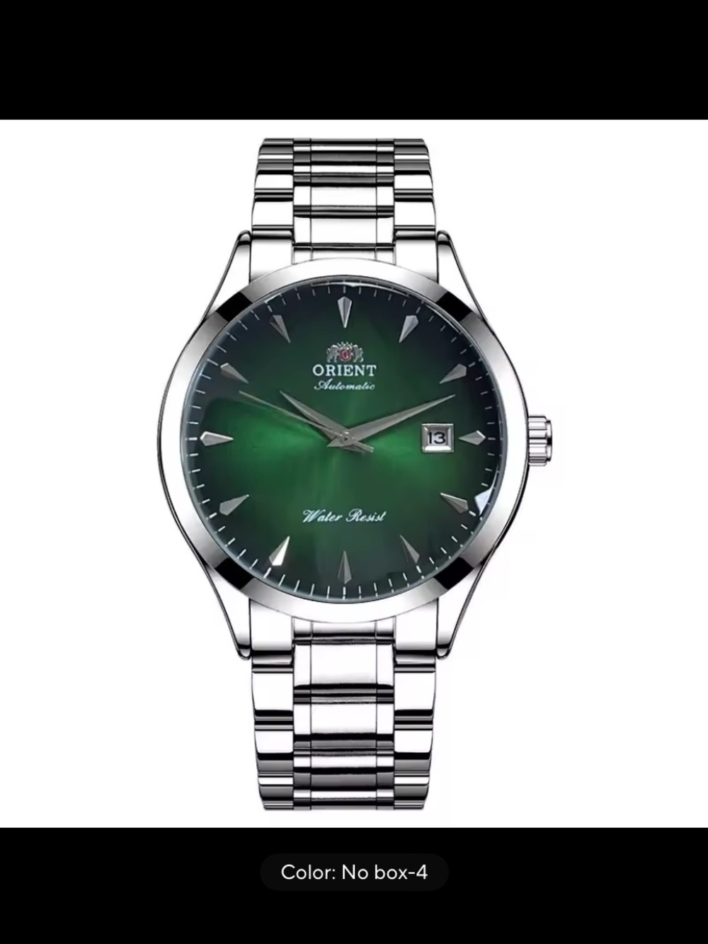 New Orient Automatic Mechanical Green Dial Stainless Steel Watch